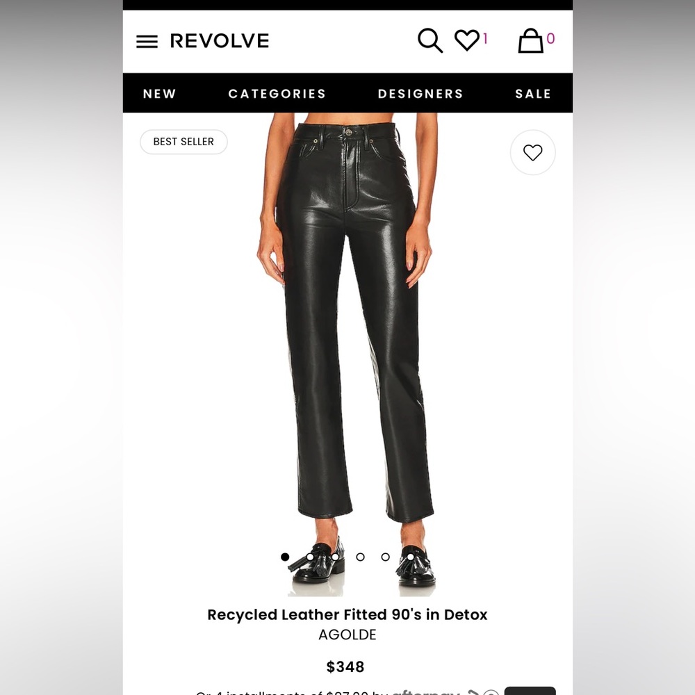 Agolde Vegan Leather Pants